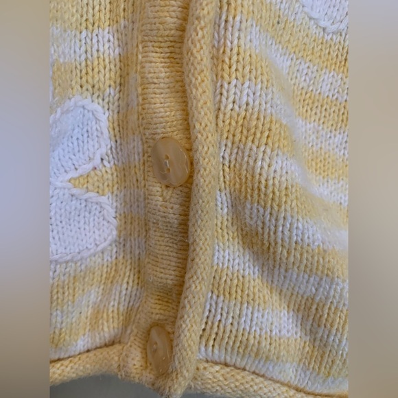 Christopher & Banks Hand Embroidered Flowers Knit Cardigan Vintage Cottagcore M - Picture 3 of 8